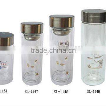 220,300,350ml cheapest double wall glass bottle
