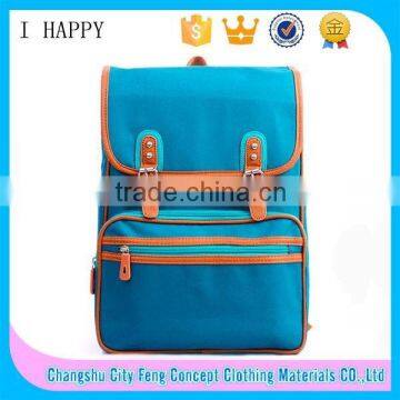 Fashion Leisure Travel Plain Backpack Canvas