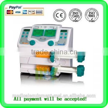 Promotion! Double Medical Channel Syringe Infuser / Syringe Infusion Pump with Drug Library CE ISO Certificates (MSLIS02A)