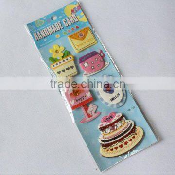 2014 Layered scrapbook 3d handmade art paper sticker