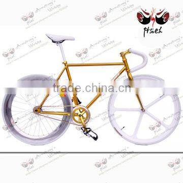 700c single speed cheap fixed gear bike for sale golden front 5-spoke