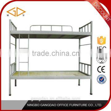 China Ningbo factory cheap heavy duty metal double steel army bunk bed