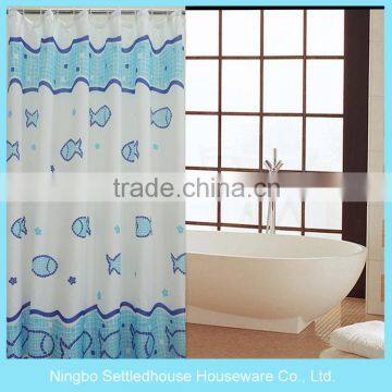 Bathroom ocean fish patterns peva shower curtain