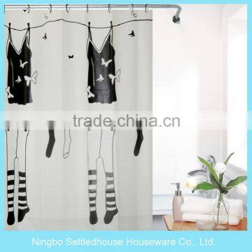 Customized Cheap Price Printed Shower Curtain , PEVA Shower Curtain Water Resistant