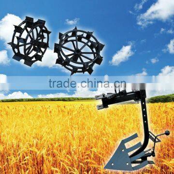 agricultural mini tiller rotary tiller spare parts names plough and iron wheel