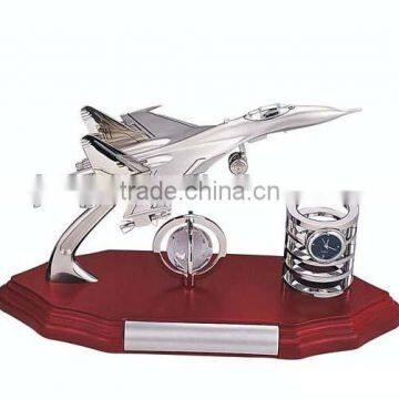 High quality metal airplane model pen holder