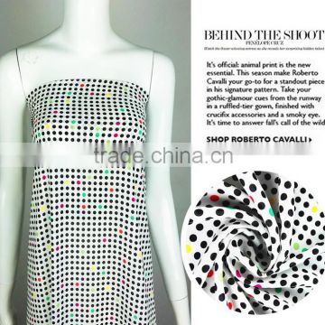 2016 High quality woven dots printing polyester chiffon fabric