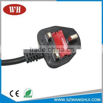 high quality UK 3Pin AC Power cord