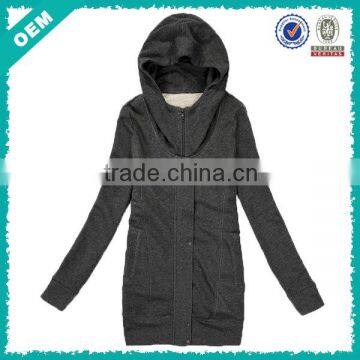 China Garments Factory Women's Elongated Hoodies (lyh-060027)