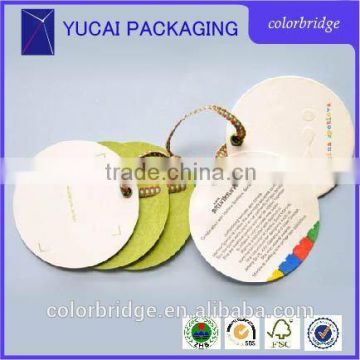 Circular Rectangular Custom Logo Personalized Luggage Bag paper Tag