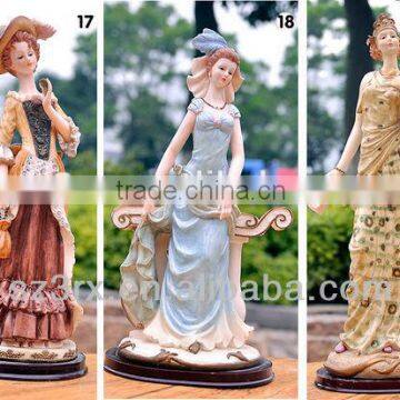 Custopmized 6" Pretty Female Star Resin Figurines/Custom design Lady Star Resin Figurine/OEM high quality Resin Figurines Maker