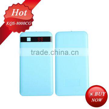 5V/1A 2.1A leather power bank 10000mah with Lcd display