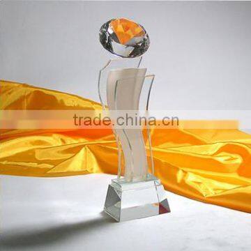 Hot sales K9 clear crystal blank crystal glass trophy souvenir medal