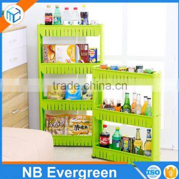 Multipurpose Shelf With Removable Wheels Crack Rack Bathroom Storage Storage Rack Shelf Multi-layer Refrigerator Side Shelf