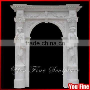 Big White Marble Door Frame With Angel Design