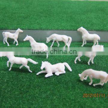 Model Figure, Model Animals, Scale Animals for HO Scale, Plastic Building Resin Farm Horse for 1/87 photo-2