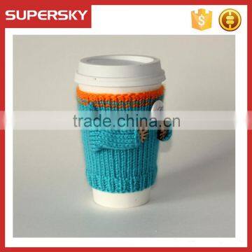 V-166 NBA Cute Coffe Hand Knitted Sleeve Cosy Cup Mug Sweater/coffee Sweater/cup Accessory photo-2