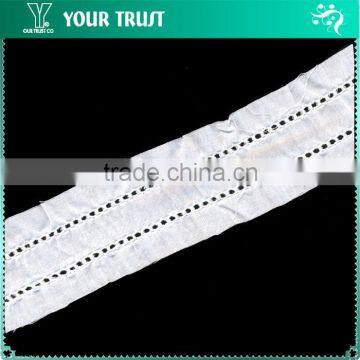 Width 3.7 Centimeter White Cotton Braid Trimming