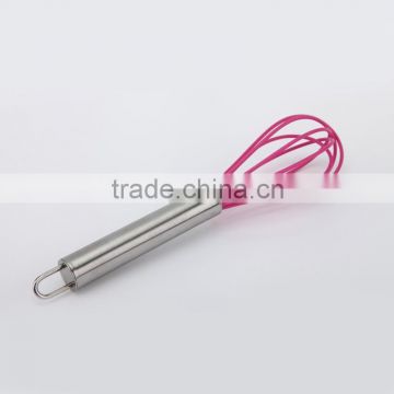 good quality silicone mini whisk with stainless steel handle