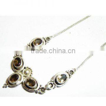 Silver Blue Necklace silver Necklece, blue topaz jewelry supplier, wholesale gemstone silver jewelry