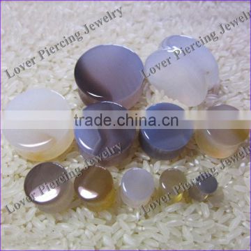 Saddle Plugs Natural Stone Cool Ear Tunnel Piercing [SE-S561]