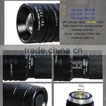 New Outdoor Bright Light Mountain Bike Flashlight With Mount Holder TK737