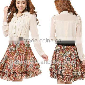 2014 thailand wholesale clothing screen print dress