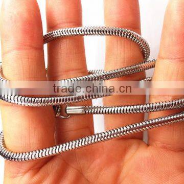 SN014wholesale stainless steel 2mm snake chain necklace