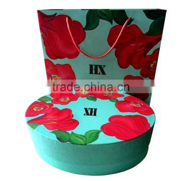 Small MOQ!Paper Cardboard Custom Logo High Quality Green Rounded Flip-open Cover Paper Box Packaging