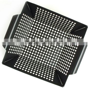 porcelain coated rectangle bbq grill wok topper