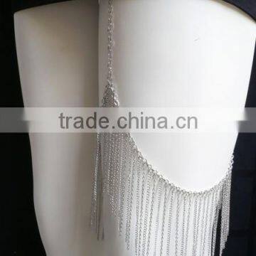 New Women Silver Metal Trendy Long Leg Armor Chains Body Tassel Fashion Jewelry photo-3