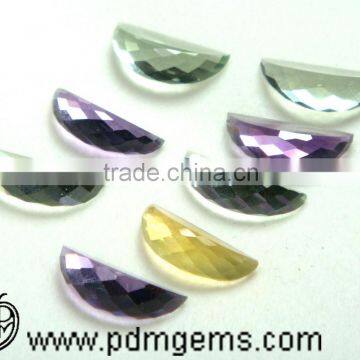 Multi Gemstones Watermelon Slice Cut Faceted Lot For Diamond Jewellery From Manufacturer