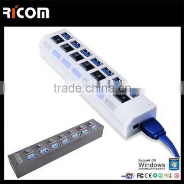 7 ports switch hub,electrical switch hub 3.0,switch power supply usb hub 3.0--HUB315-Shenzhen Ricom