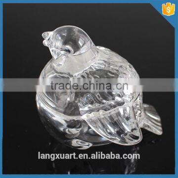 2015 New product animal shape bird glass candy jar