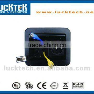 Cover-sliding Desktop Cable Cubby
