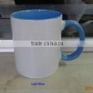 Blue Inside and Handle Sublimation Mug