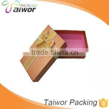 OEM Custom Paper Top Lid Paper Gift Box with Ribbon Decoration