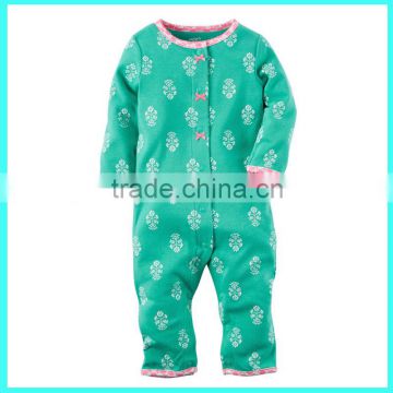 China factory wholesale interlock baby romper baby sleeping romper children pajamas