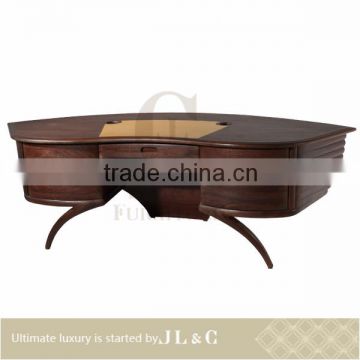 AT12-09 computer desk with wheels price with solid wood from JL&C luxury furniture(China supplier)