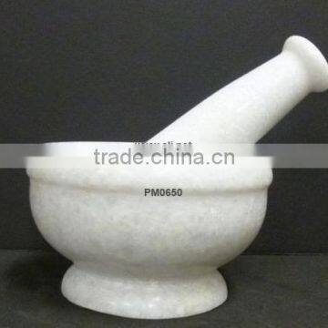 White marble Mortar and Pestle