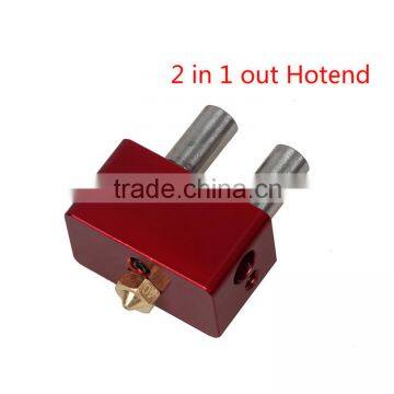 3D Printer E3D Cyclops 2 In 1 Out Hotend Kit ABS Filament Extruder For 3D Printing Heating Block Nozzle