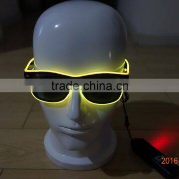 Yellow EL wire sunglasses/EL light sunglasses/EL Flashing glasses