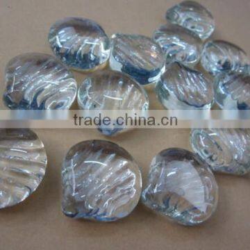 Transparent Sea Shell Shaped Glass Mosaic for Craft and Home Decoration