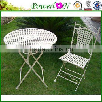 Antique White Foldable Metal Outdoor Furniture