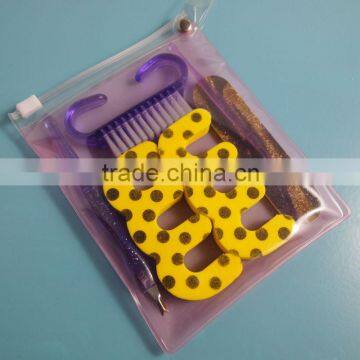 MRT-107 6pcs Purple color pvc bag manicure set and beauty set