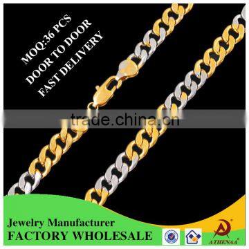 Vogue Neck Jewelry Wholesale Brass Bicolors Custom Statement Necklace