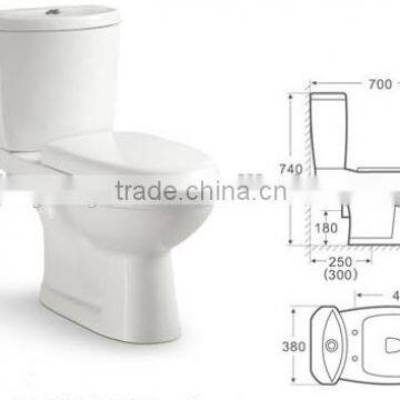 Sanitary Ware Bathroom wc Toilet Ceramic Washdown s Trap p Trap Two Piece Toilet China Supplier Cheap Toilet on Sale Y802 photo-2