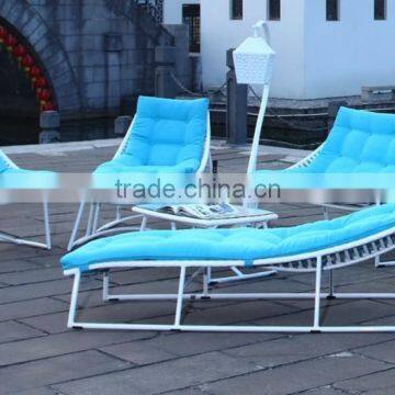 Great Waterproof Outdoor Furniture Hand Woven Metal Glider Living Room Sofa Patio Furniture