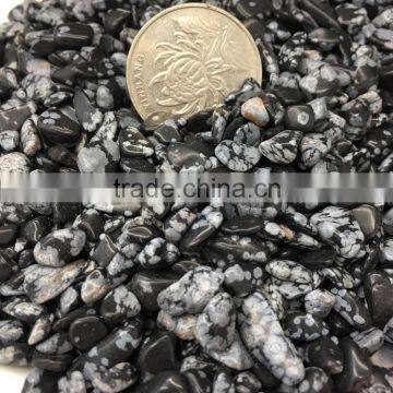 Snow Flake Obsidian Stone Gravels Obsidian Rough Chips photo-3