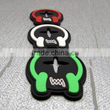 Multiple Colors Bag Earring Hole Rubber Patch Logo photo-3